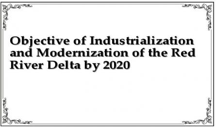 Objective of Industrialization and Modernization of the Red River Delta by 2020