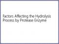 Factors Affecting the Hydrolysis Process by Protease Enzyme