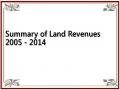 Summary of Land Revenues 2005 - 2014