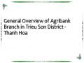 General Overview of Agribank Branch in Trieu Son District - Thanh Hoa