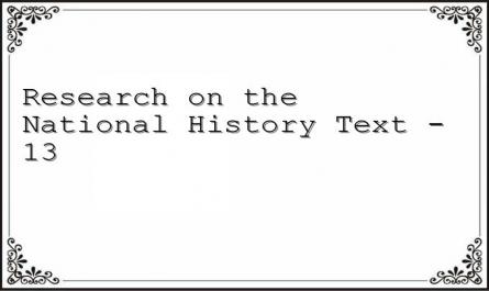 Research on the National History Text - 13
