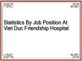 Statistics By Job Position At Viet Duc Friendship Hospital