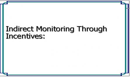 Indirect Monitoring Through Incentives: