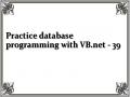 Practice database programming with VB.net - 39