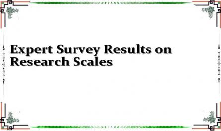 Expert Survey Results on Research Scales