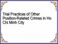 Trial Practices of Other Position-Related Crimes in Ho Chi Minh City