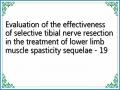 Evaluation of the effectiveness of selective tibial nerve resection in the treatment of lower limb muscle spasticity sequelae - 19