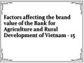 Factors affecting the brand value of the Bank for Agriculture and Rural Development of Vietnam - 15
