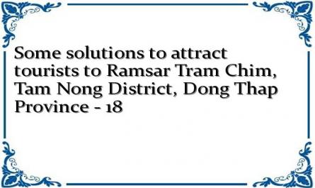 Some solutions to attract tourists to Ramsar Tram Chim, Tam Nong District, Dong Thap Province - 18