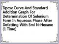 Dpcsv Curve And Standard Addition Graph For Determination Of Selenium Form In Aqueous Phase After Defatting With 5ml N-Hexane (1 Time)