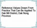 Reference Values Drawn From Practice That Can Be Applied To Dak Mil District, Dak Nong Province