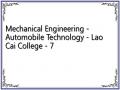 Mechanical Engineering - Automobile Technology - Lao Cai College - 7