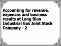 Accounting for revenue, expenses and business results at Long Bien Industrial Gas Joint Stock Company - 2