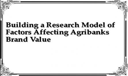 Building a Research Model of Factors Affecting Agribanks Brand Value
