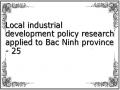Local industrial development policy research applied to Bac Ninh province - 25