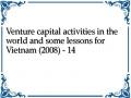 Venture capital activities in the world and some lessons for Vietnam (2008) - 14