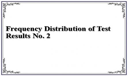 Frequency Distribution of Test Results No. 2