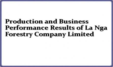 Production and Business Performance Results of La Nga Forestry Company Limited