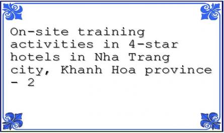 On-site training activities in 4-star hotels in Nha Trang city, Khanh Hoa province - 2