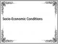 Socio-Economic Conditions