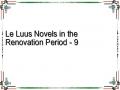 Le Luus Novels in the Renovation Period - 9