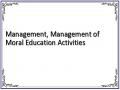 Management, Management of Moral Education Activities