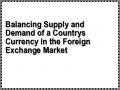 Balancing Supply and Demand of a Countrys Currency in the Foreign Exchange Market