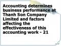 Accounting determines business performance at Thanh Son Company Limited and factors affecting the effectiveness of this accounting work - 21