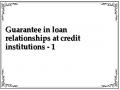 Guarantee in loan relationships at credit institutions - 1