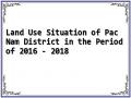Land Use Situation of Pac Nam District in the Period of 2016 - 2018