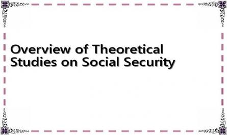 Overview of Theoretical Studies on Social Security
