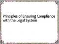 Principles of Ensuring Compliance with the Legal System