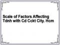 Scale of Factors Affecting Tdnh with Cd Cckt City. Hcm