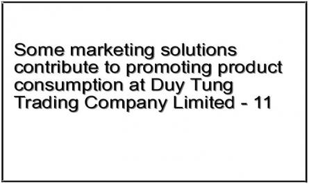 Some marketing solutions contribute to promoting product consumption at Duy Tung Trading Company Limited - 11