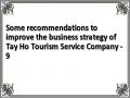 Some recommendations to improve the business strategy of Tay Ho Tourism Service Company - 9