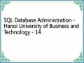 SQL Database Administration - Hanoi University of Business and Technology - 14