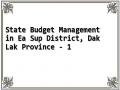State Budget Management in Ea Sup District, Dak Lak Province - 1