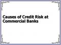 Causes of Credit Risk at Commercial Banks