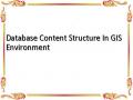 Database Content Structure In GIS Environment