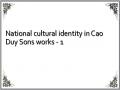 National cultural identity in Cao Duy Sons works - 1