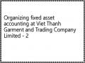Organizing fixed asset accounting at Viet Thanh Garment and Trading Company Limited - 2