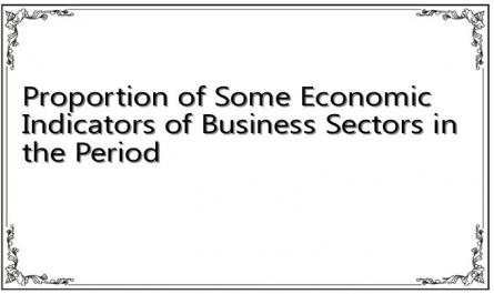 Proportion of Some Economic Indicators of Business Sectors in the Period