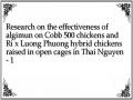 Research on the effectiveness of algimun on Cobb 500 chickens and Ri x Luong Phuong hybrid chickens raised in open cages in Thai Nguyen - 1
