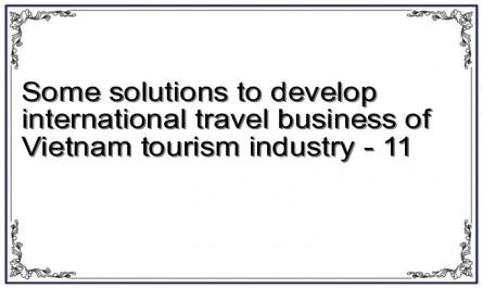 Some solutions to develop international travel business of Vietnam tourism industry - 11