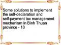 Some solutions to implement the self-declaration and self-payment tax management mechanism in Binh Thuan province - 10