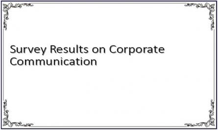 Survey Results on Corporate Communication