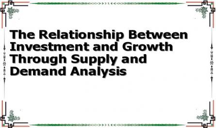 The Relationship Between Investment and Growth Through Supply and Demand Analysis