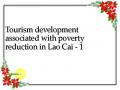 Tourism development associated with poverty reduction in Lao Cai - 1