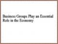 Business Groups Play an Essential Role in the Economy