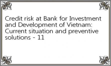 Credit risk at Bank for Investment and Development of Vietnam: Current situation and preventive solutions - 11